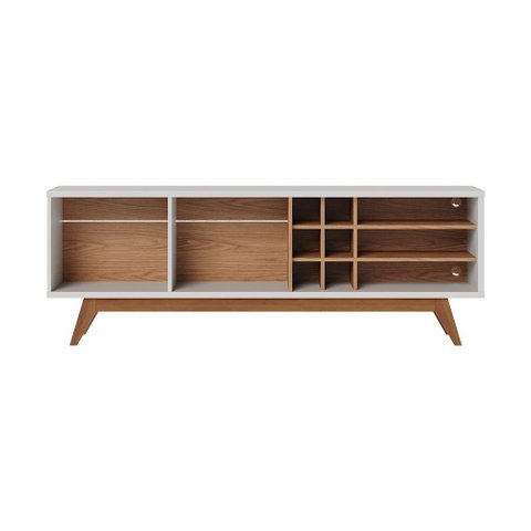 Rack Bancada Noronha 1.8 para Sala de Tv até 75 Polegadas Off White Matte Freijó Colibri
