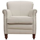 Ver mais imagens de Kit 03 Poltronas Decorativas Sala de Estar Brunei Pés Madeira Couro Off White - Gran Belo