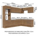 Ver imagem 4 de Armário de Cozinha Completa de Canto 479cm Rustic Glamy Madesa 01