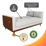 Sofá Cama 2 Lugares Esther Tecido Suede 203x95x90cm - Bege/marrom - 2