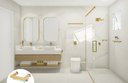 Ver imagem 3 de Porta Sabonete Saboneteira de Banheiro em Aço Inox Dourado Linha Larissa Stainless