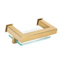 Ver imagem 1 de Porta Sabonete Saboneteira de Banheiro em Aço Inox Dourado Linha Larissa Stainless