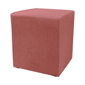 Puff Zelda Quadrado Multiuso 43x43x43cm Tecido Suede Vinho