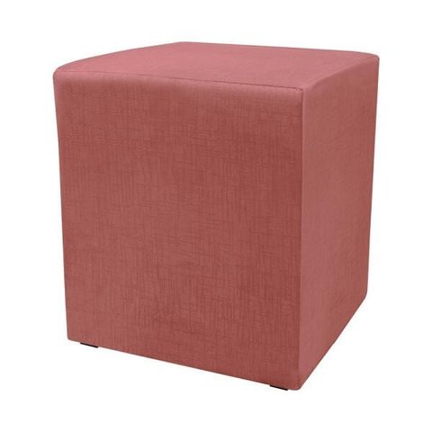 Puff Zelda Quadrado Multiuso 43x43x43cm Tecido Suede Vinho