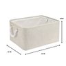Caixa Cesto Organizador de Tecido Linho Dobrável 42x32x20 Cm - 2
