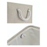 Caixa Cesto Organizador de Tecido Linho Dobrável 42x32x20 Cm - 3