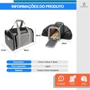 Ver imagem 2 de Bolsa Pet Expansível Transporte Viagem Avião Cabine Cachorros e Gatos Cinza - Duke & Dixie