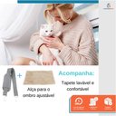 Ver imagem 4 de Bolsa Pet Expansível Transporte Viagem Avião Cabine Cachorros e Gatos Cinza - Duke & Dixie