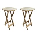 Ver imagem 1 de Kit 2 Conjuntos de Mesa Bistrô Dobravel em Madeira Padrão - sem Pintura / Crua