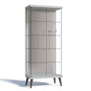 Ver imagem 1 de Cristaleira com Espelho, LED e 2 Portas em Vidro Tiffany Retrô Imcal