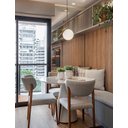 Ver imagem 2 de Mesa de Jantar Cone 90 Cm Tampo Laca Branca + Vidro Base Branca