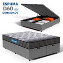 Ver imagem 4 de Cama Box Baú com Colchão de Espuma D60 Double Face Guarda Costas Comfort Force Probel Queen 158cm