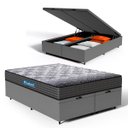 Ver imagem 1 de Cama Box Baú com Colchão de Espuma D60 Double Face Guarda Costas Comfort Force Probel Queen 158cm