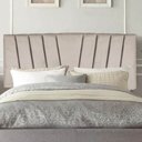 Ver imagem 2 de Painel Estofada Bélgica 160cm Queen Size Para Cama Box Quarto Suede Bege - Gat Magazine