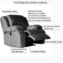 Ver imagem 2 de Poltrona do Papai Reclinável Manual Magnum Veludo Cinza - Gran Belo