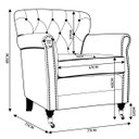 Ver imagem 3 de Kit 03 Poltronas Decorativas Sala de Estar Níger Pés Príncipe Couro Preto - Gran Belo