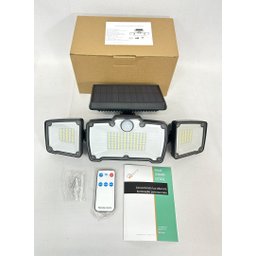 Luminária Solar com Sensor e Controle Remoto 218 Leds 3 Cabeças e Placa Acoplada - 6