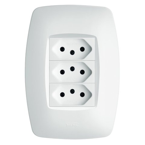 Conjunto 3 Tomadas 2p+t 10a 250 Volts Elegance - 3128 - Fame