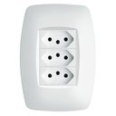 Ver imagem 1 de Conjunto 3 Tomadas 2p+t 10a 250 Volts Elegance - 3128 - Fame
