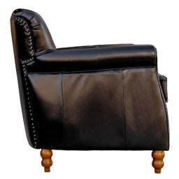 Kit 2 Poltronas Decorativas Brunei Pés Madeira Couro Preto - Gran Belo - 10 Kit 2 Poltronas Decorativas Brunei Pés Madeira Couro Preto - Gran Belo - 10