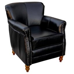 Kit 2 Poltronas Decorativas Brunei Pés Madeira Couro Preto - Gran Belo - 7 Kit 2 Poltronas Decorativas Brunei Pés Madeira Couro Preto - Gran Belo - 7