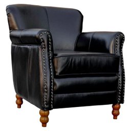 Kit 2 Poltronas Decorativas Brunei Pés Madeira Couro Preto - Gran Belo - 9 Kit 2 Poltronas Decorativas Brunei Pés Madeira Couro Preto - Gran Belo - 9