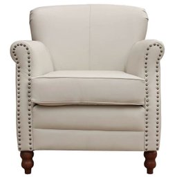 Kit 2 Poltronas Decorativas Brunei Pés Madeira Couro Off White - Gran Belo - 8
