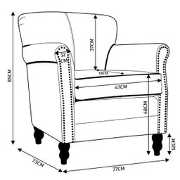 Kit 2 Poltronas Decorativas Brunei Pés Madeira Couro Mel - Gran Belo - 3
