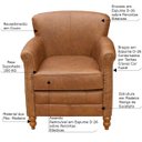 Ver imagem 2 de Kit 2 Poltronas Decorativas Brunei Pés Madeira Couro Mel - Gran Belo