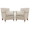 Ver imagem 1 de Kit 2 Poltronas Decorativas Níger Pés Príncipe Off White - Gran Belo