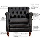 Ver imagem 2 de Kit 2 Poltronas Decorativas Níger Pés Madeira Couro Preto - Gran Belo