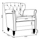 Ver imagem 3 de Kit 2 Poltronas Decorativas Níger Pés Madeira Couro Preto - Gran Belo
