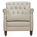 Ver imagem 7 de Kit 2 Poltronas Decorativas Níger Pés Madeira Couro Off White - Gran Belo