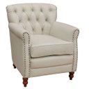 Ver mais imagens de Kit 2 Poltronas Decorativas Níger Pés Madeira Couro Off White - Gran Belo