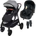 Ver imagem 1 de Carrinho de Bebe Bebe Conforto Passear Baby Apolo 3 em 1 Cinza