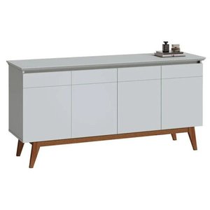 Buffet 4 Portas Classic Retrô Branco