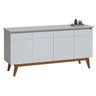 Buffet 4 Portas Classic Retrô Branco - 1