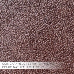 Conjunto de Sofá 2 e 3 Lugares Sala de Estar Estocolmo Couro Caramelo - Gran Belo - 4