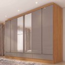 Ver imagem 1 de Guarda-Roupa Casal 06 Portas 100% MDF Imperial Marrom/Cinamomo/Avelã