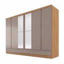 Ver imagem 3 de Guarda-Roupa Casal 06 Portas 100% MDF Imperial Marrom/Cinamomo/Avelã