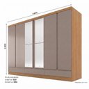 Ver imagem 4 de Guarda-Roupa Casal 06 Portas 100% MDF Imperial Marrom/Cinamomo/Avelã