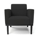 Ver imagem 3 de Kit 2 Poltronas Base de Madeira Fixa Preto Marisa Veludo Preto D03 - D’Rossi