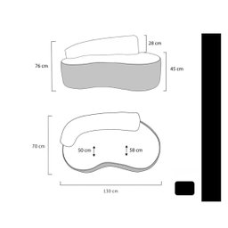 Sofá Orgânico 02 Lugares para Sala Ds Home Veludo - 4