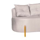 Ver imagem 3 de Sofá Orgânico 02 Lugares para Sala Ds Home Veludo
