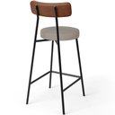 Ver imagem 5 de Banqueta Baixa Cozinha Sala Jantar Bancada Milão L02 Couríssimo Marrom Linho Bege - lyam decor Lyam