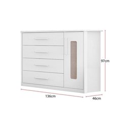 Cômoda Doçura Premium Branco Sl2 Acetinado Móveis Estrela - 6