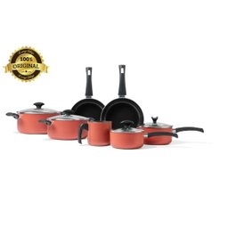 Jogo de Panelas 7 peças Masala - Terracota Brinox - 1 Jogo de Panelas 7 peças Masala - Terracota Brinox - 1