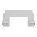 Ver imagem 3 de Cabeceira Casal Queen com 2 Mesas de Cabeceira 232cm Multimóveis Mp4325 Branco