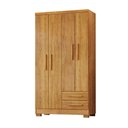 Ver imagem 5 de Guarda Roupa Multiuso Apartamento Studio Organizador Alto 4 Portas 2 Gavetas Paris MDF Premium Cedro