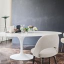 Ver imagem 2 de Mesa de Jantar Tulipa Saarinen Oval 120x80 Cm Tampo Laqueado Cores Branco